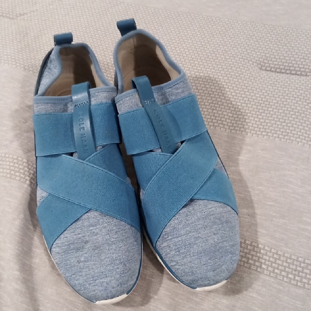 Cole Haan Light Blue Slip-On Sneakers